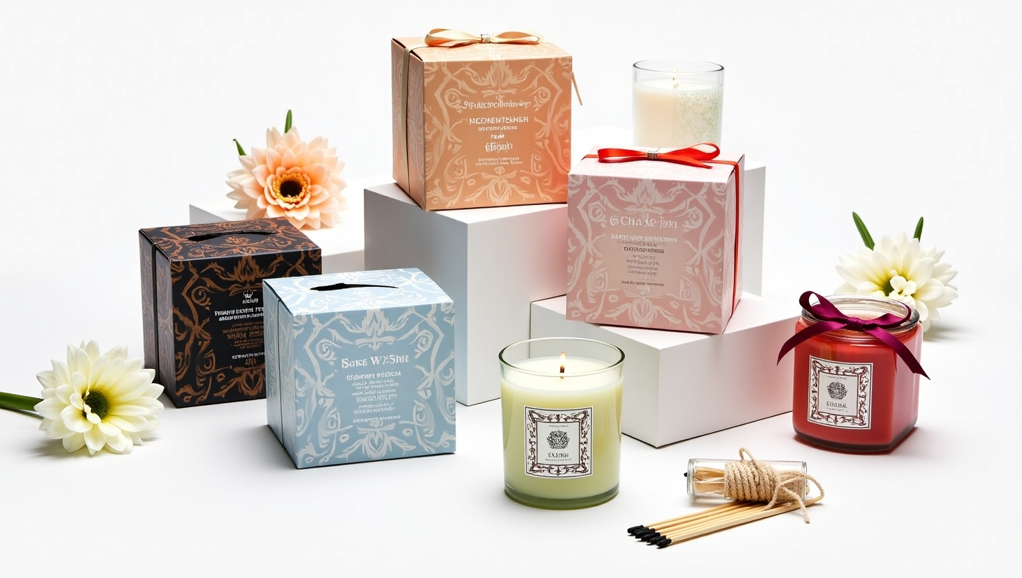 Custom Printed Candle Packaging boxes